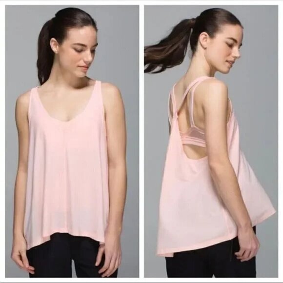 Lululemon The Oneness Tank Heathered Parfait Pink - Picture 1 of 4